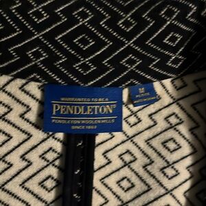 Pendleton blazer navy blue diamond fitted cotton